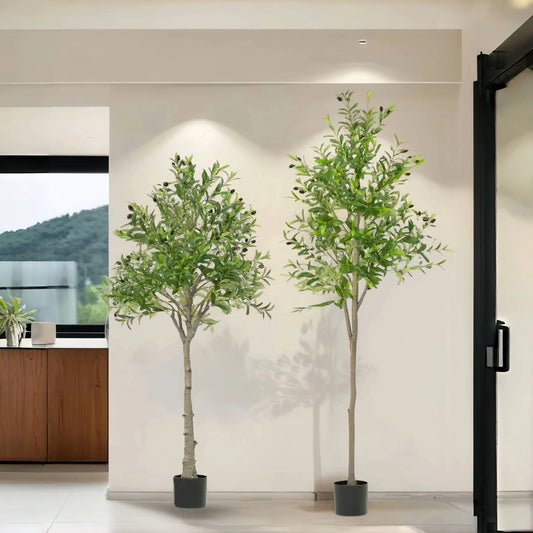 Künstlicher Olivenbaum mit Früchten für Wohnzimmer Büro Raumdekoration