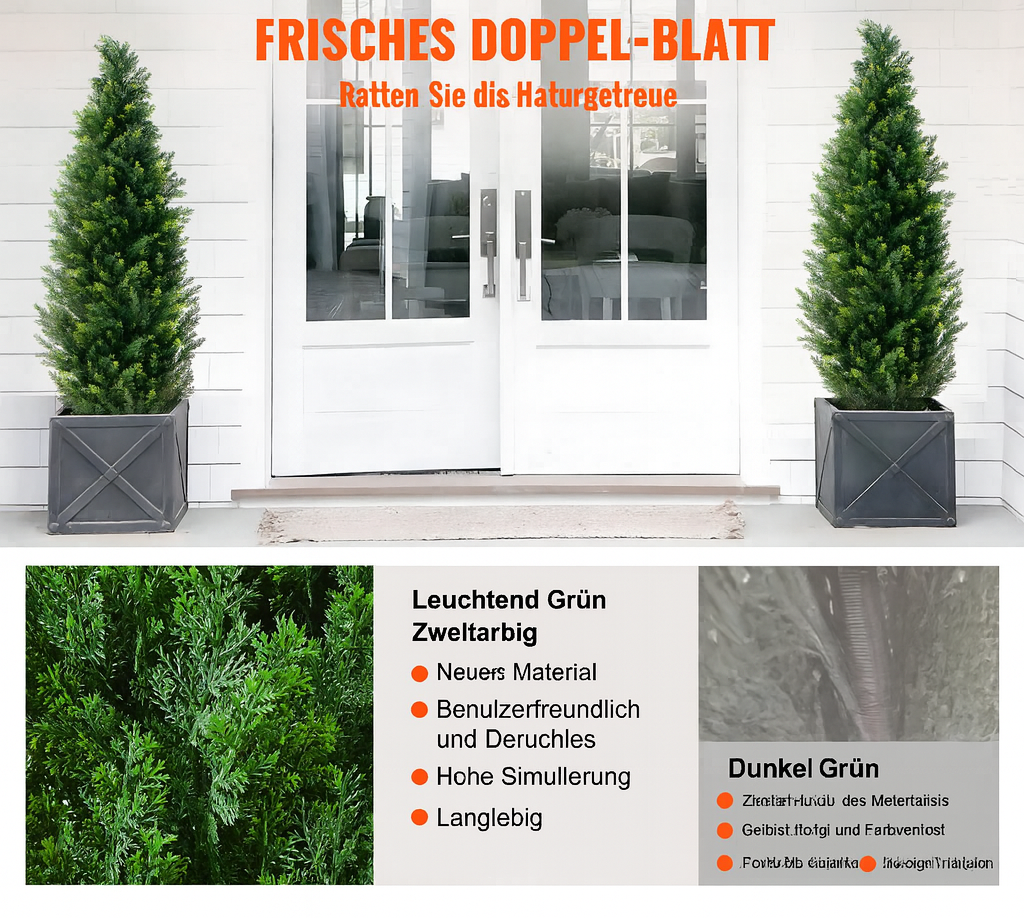 Künstlicher Zedernbaum Immergrüne Kunstpflanze für Innen und Außen