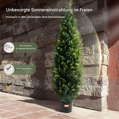Künstlicher Zedernbaum Immergrüne Kunstpflanze für Innen und Außen