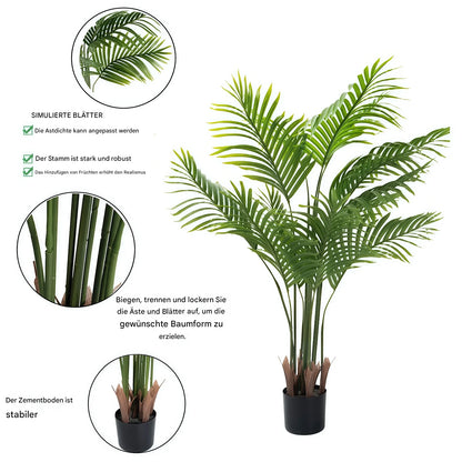 130 cm künstliche Areca Palme tropische Pflanze für Wohnzimme