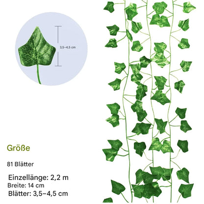 Künstliche Efeuranken für Wanddekoration Zuhause Garten Party Dekoration