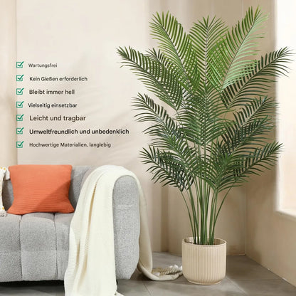 Künstliche Areca Palme für Wohnzimmer Büro tropische Raumdekoratio
