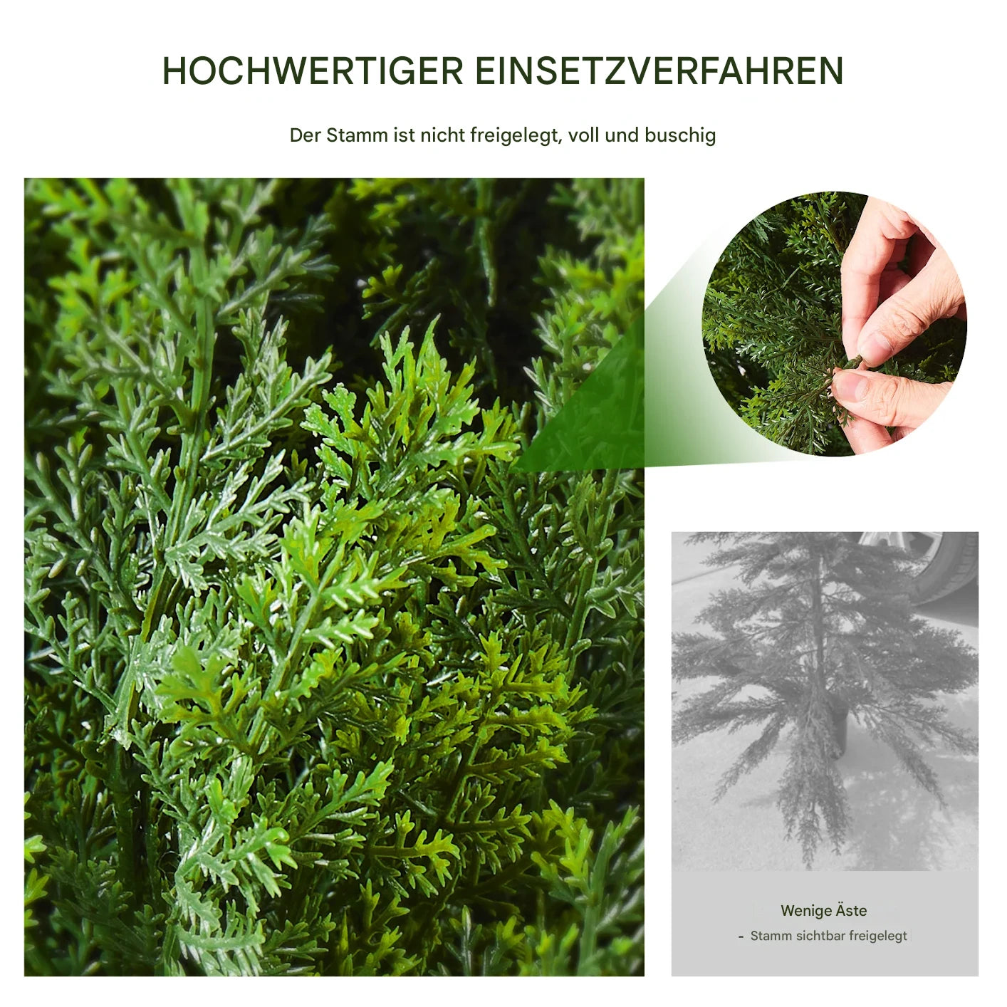 Künstlicher Zedernbaum Immergrüne Kunstpflanze für Innen und Außen