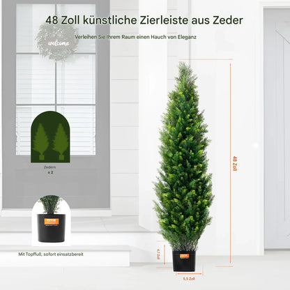 Künstlicher Zedernbaum Immergrüne Kunstpflanze für Innen und Außen