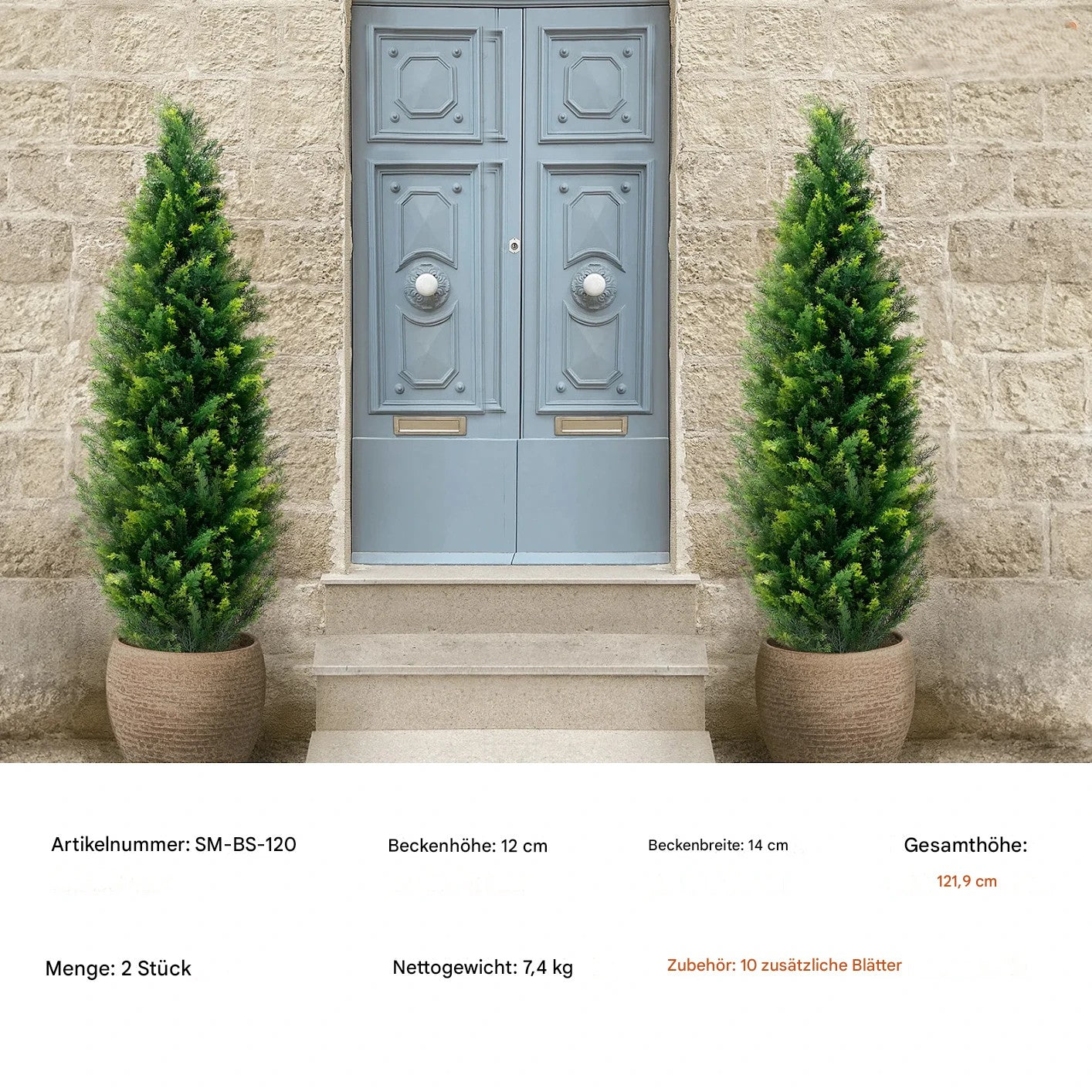 Künstlicher Zedernbaum Immergrüne Kunstpflanze für Innen und Außen