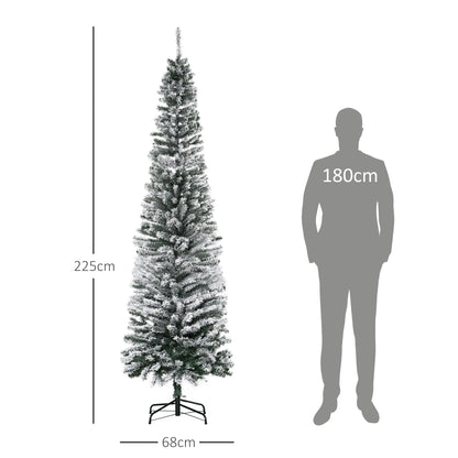 Künstlicher Weihnachtsbaum mit Schneeeffekt in 180 oder 225 cm