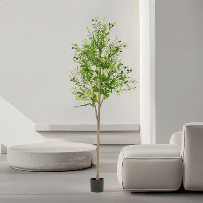 Künstlicher Olivenbaum mit Früchten für Wohnzimmer Büro Raumdekoration